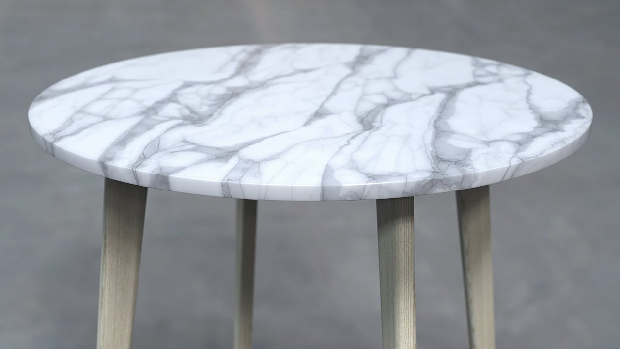 Modern Marble & Wood Side Table Beginner Tutorial (Procedural Texture & UV Unwrapping)
