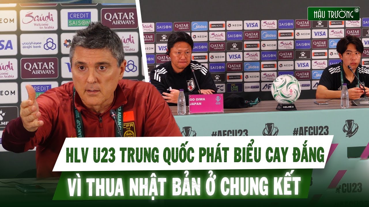 HLV U23 TRUNG QUỐC PHÁT BIỂU ĐẦY CAY ĐẮNG VÌ THUA ĐẬM U23 NHẬT BẢN Ở TRẬN CHUNG KẾT