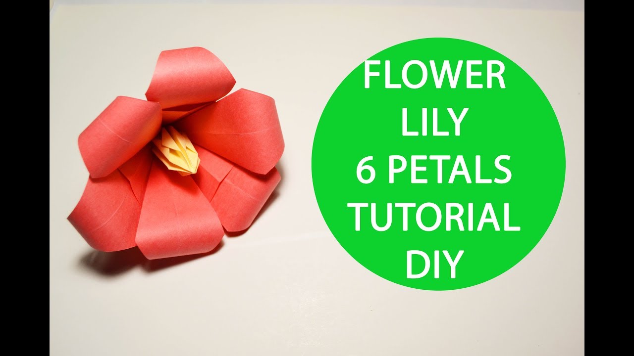 Paper Flower Lily Origami Tutorial DIY Decoration Lei