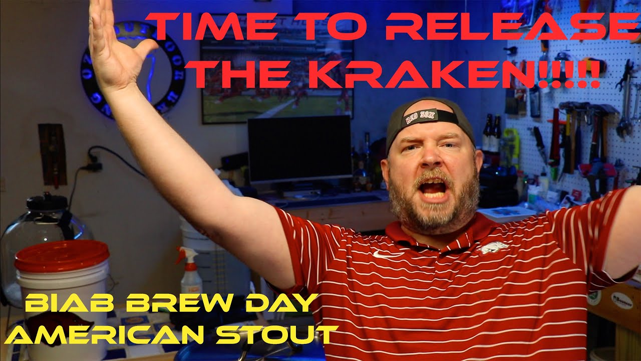 Brew Day!  Brewing my first BIAB Stout, The Kraken!!