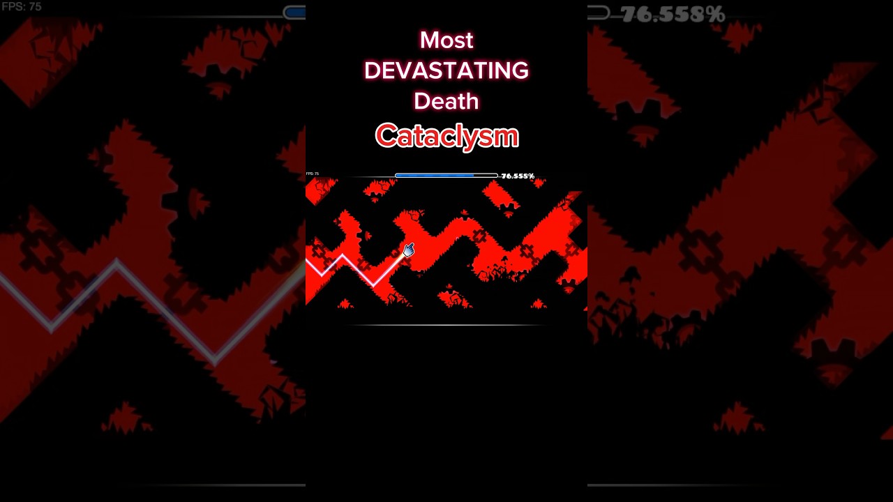 NOOOOOOOO (worst possible death on cataclysm) #viral #trending #geometrydash