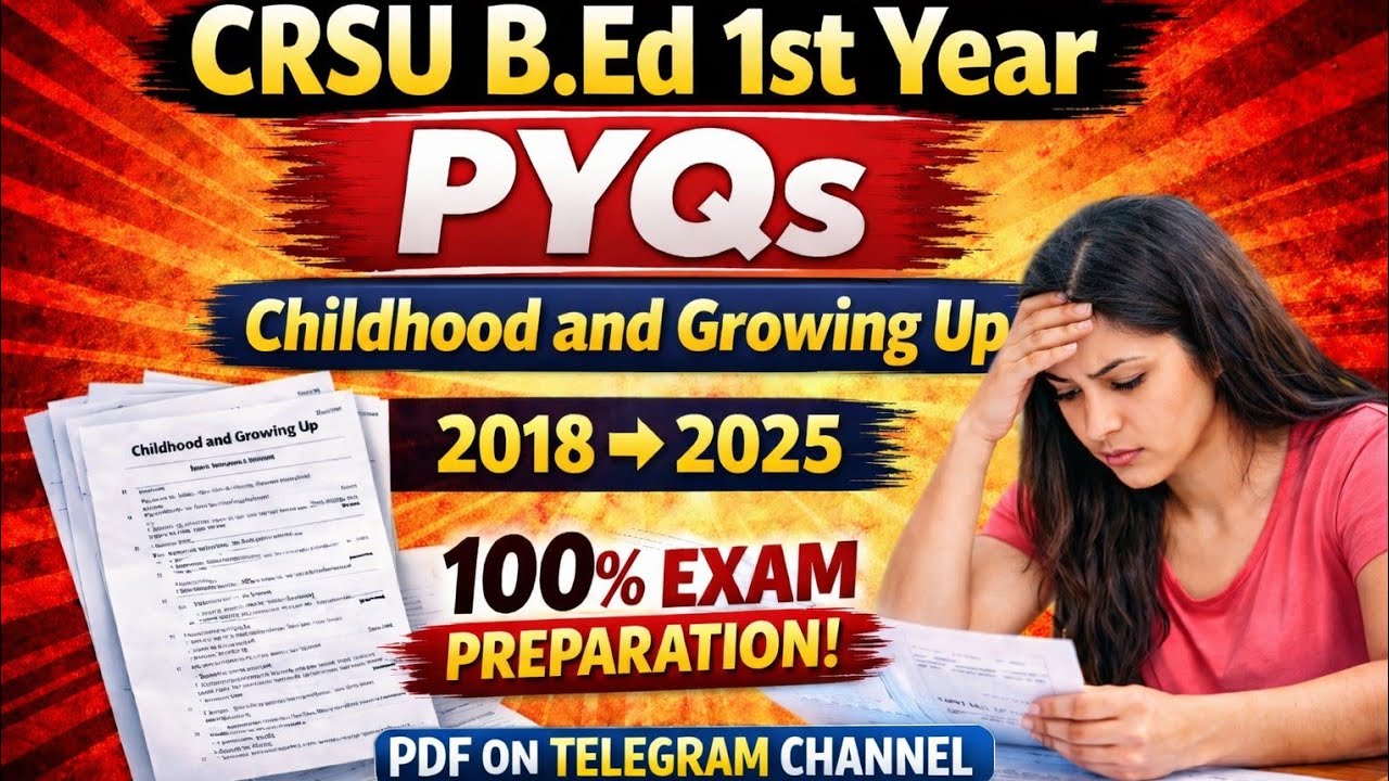 B.Ed CRSU All Question Papers 2018–2025 | 100% Exam Helpful