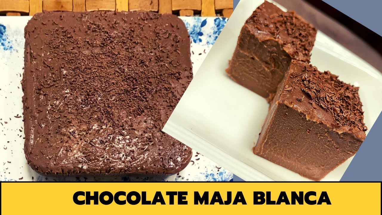 How to make Chocolate Maja Blanca / Chocolate Coconut Pudding | Lutong bahay