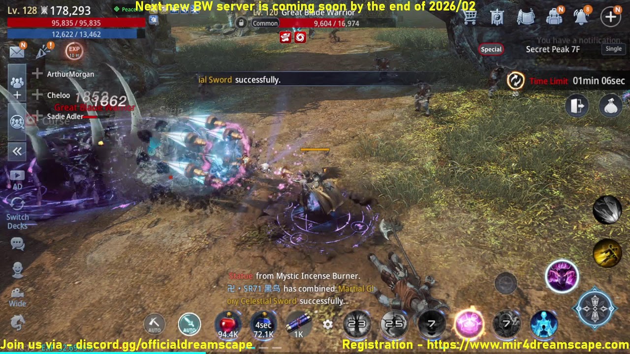 MIR4 Dreamscape – New BW server - end of 2026/02