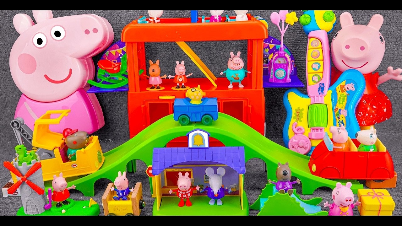 12 Minutes of Satisfying ASMR Unboxing | Adorable Peppa Pig All Around Peppa&rsquo;s Town Playset