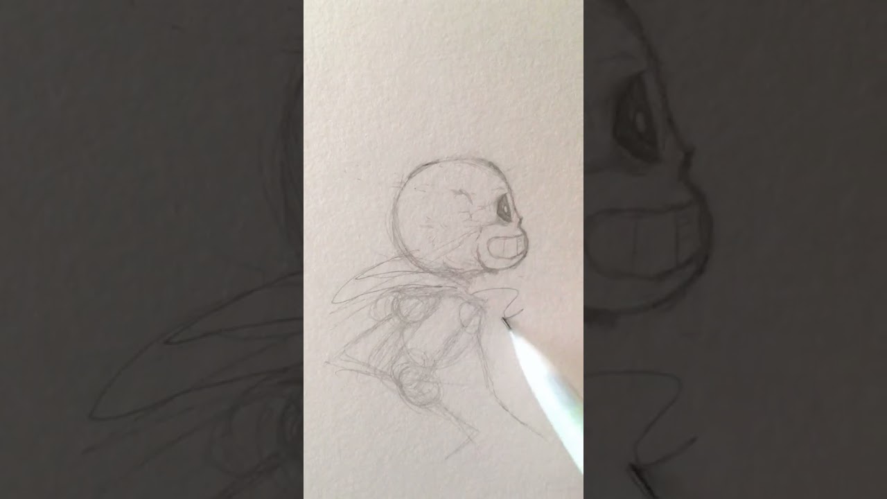 Sans vs Gaster sketch 😶 #shorts #undertale #sanstheskeleton #gaster #wdgaster #draw #sketch #anime