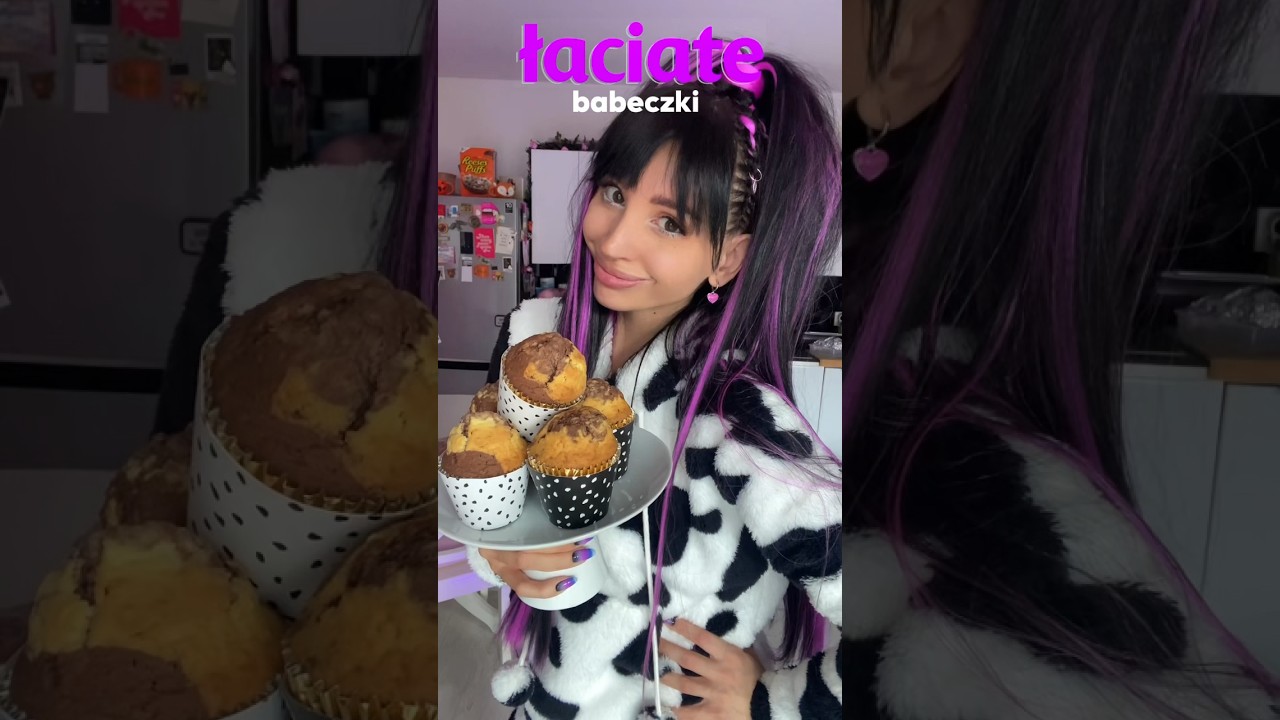 ŁACIATE BABECZKI! 💜🐮 #babeczki #muffinki #bezcukru #łaciate #fitprzepisy #prosteprzepisy #ciasto