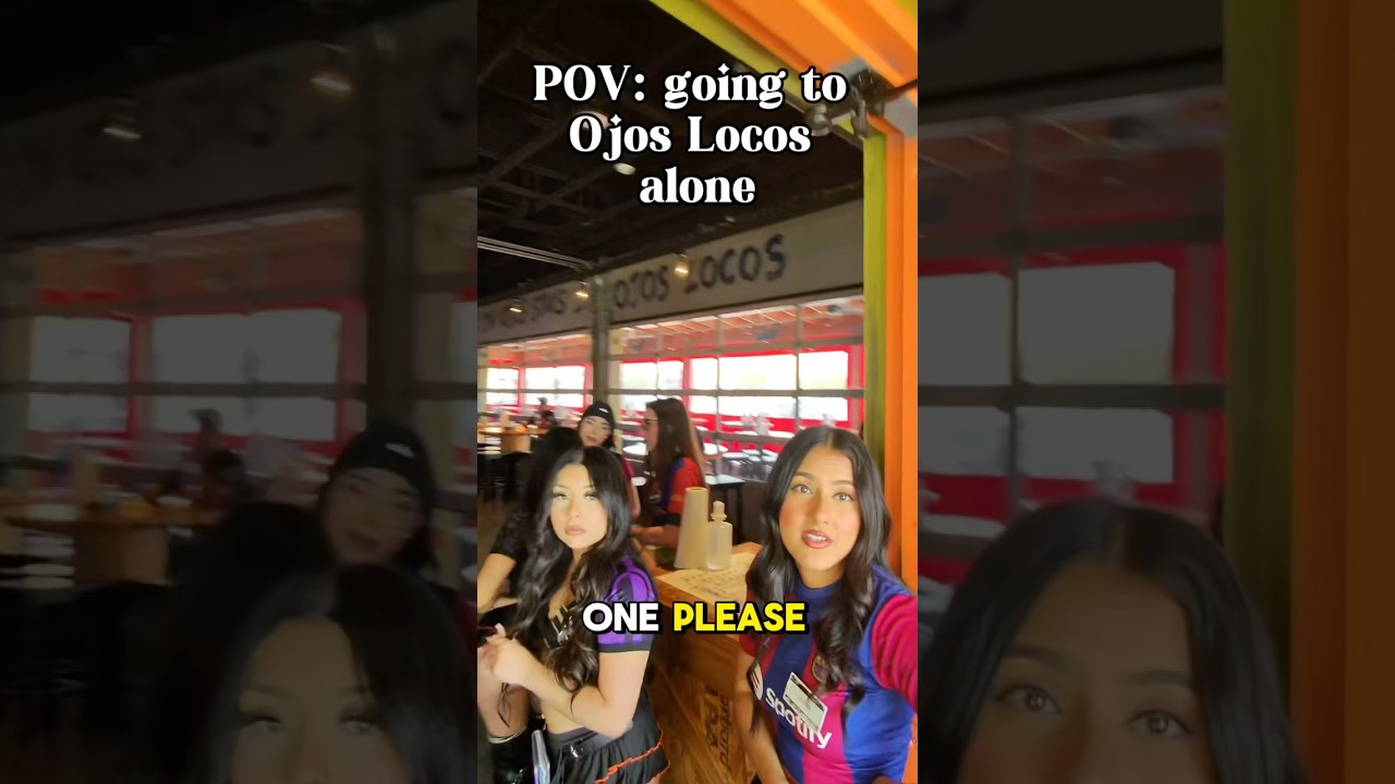 I went on a solo date to Ojos Locos #pov #solo #mukbang #asmr #ytshorts #fyp #reels