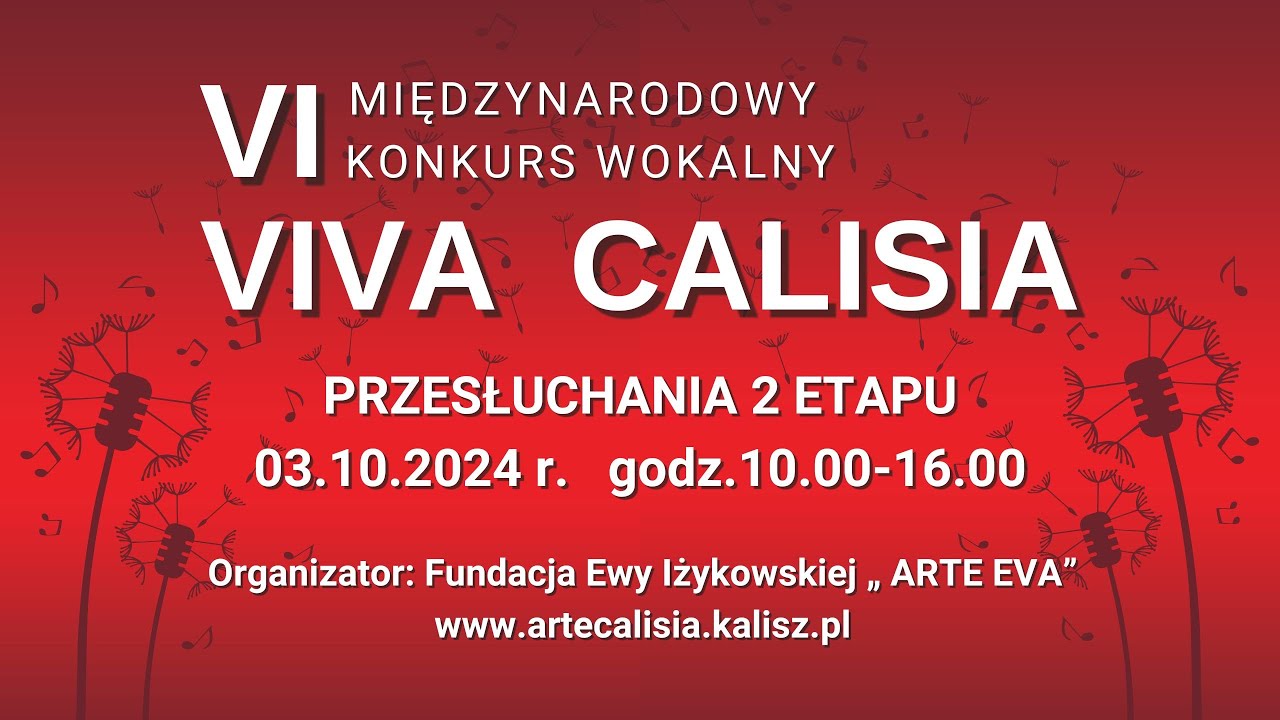 VIVA CALISIA, ETAP II, VI Międzynarodowy Konkurs Wokalny 2024