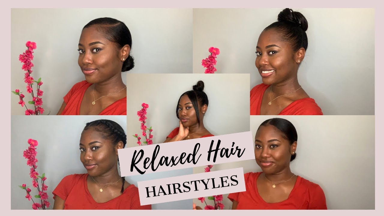 5 EASY & SIMPLE Protective Hairstyles for Relaxed Hair | Life with Ashley-Rae