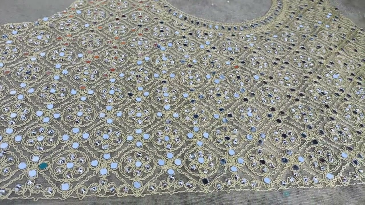 Day80 पल्ला for new design u gala with stone work #viralvlog #youtube 