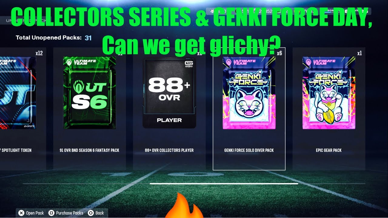 COLLECTORS SERIES & GENKI FORCE PACK! CAN WE GET GLICHY?, Madden 26 Ultimate Team
