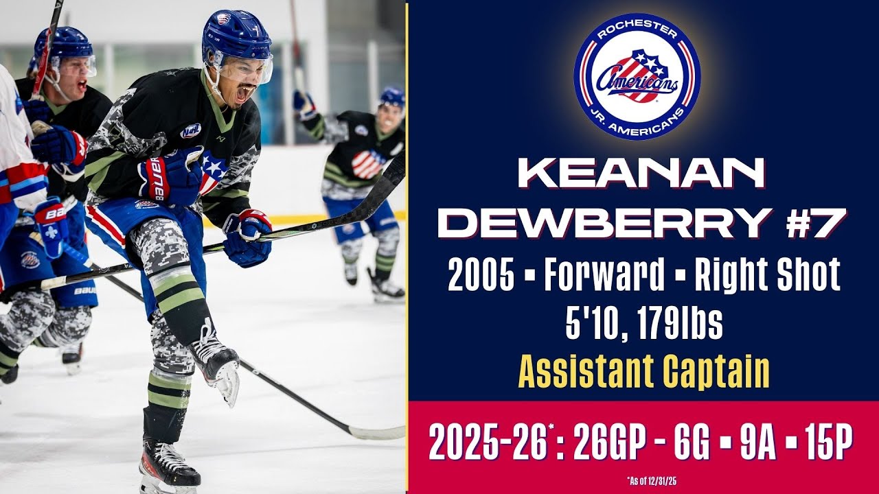 Keanan Dewberry - Rochester Jr. Americans #7 - 2025-26 Game Impact (2005, RHF)
