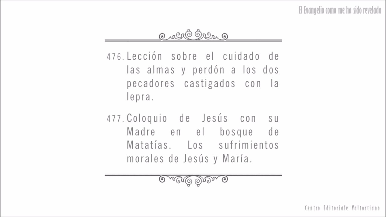 El Evangelio como me ha sido revelado: 476-477