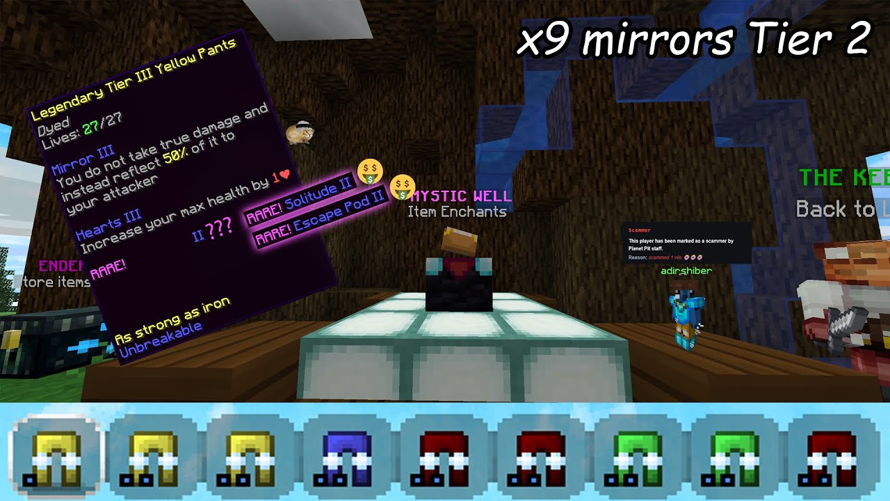 ENCHANTING 9 TIER 2 MIRRORS | Hypixel pit