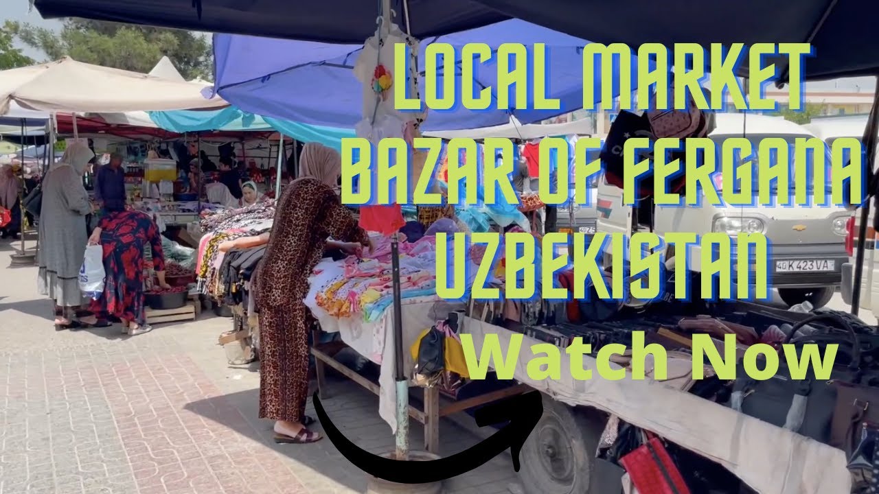 Walking through Local Market / Bazar and Center of Fergana  Uzbekistan Part-1 Vlog 5 #uzbekistan