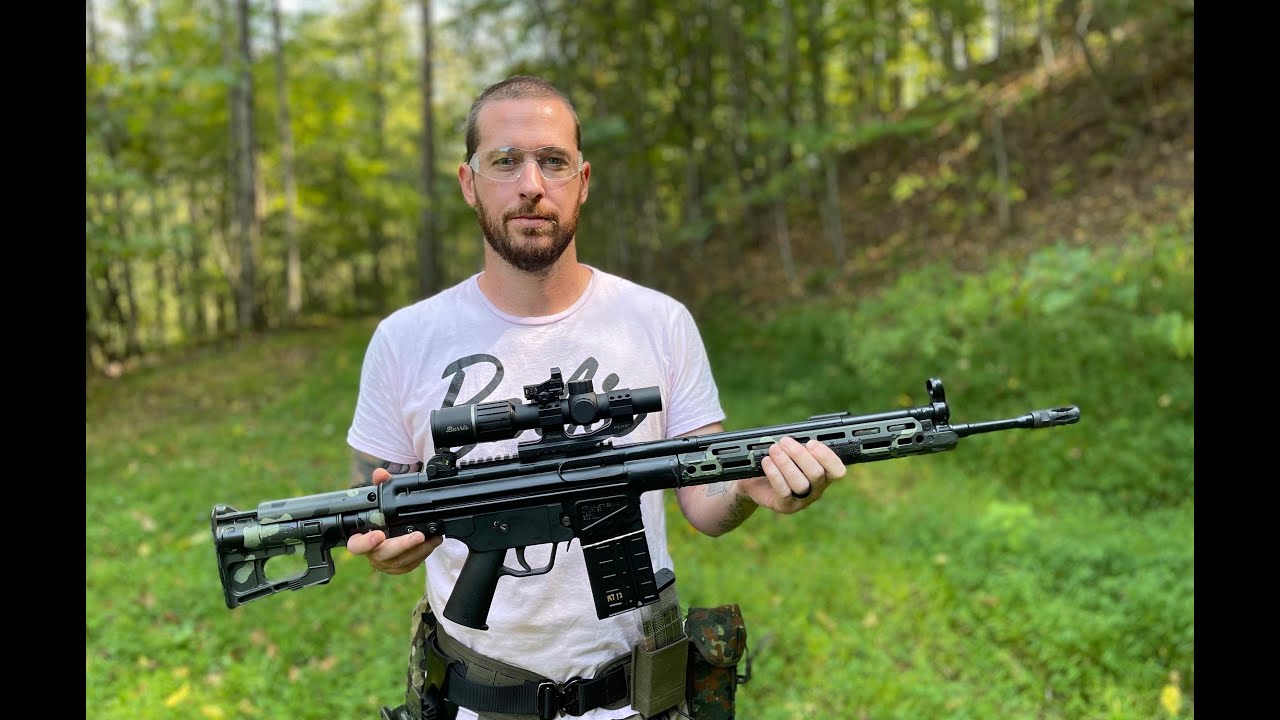 Target transition with a piggyback/offset red dot w PTR 91 and PSA 20” AR15