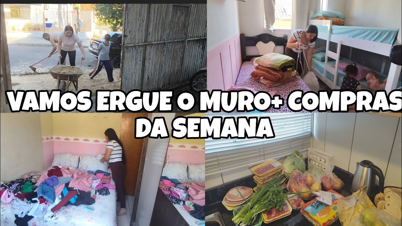 COMPRAMOS MATERIAL PARA ERGUER O MURO+ COMPRAS DA SEMANA.#novidades 