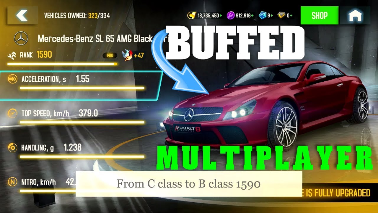 Asphalt 8 Airborne BUFFED Mercedes benz SL 65 AMG Black Series Multiplayer test after update 63
