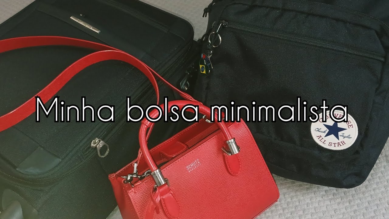 Minha bolsa minimalista 2025 + mochila e mala