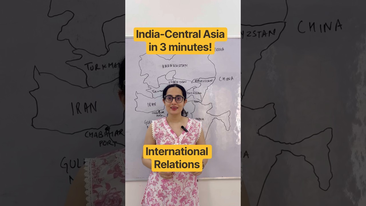 Complete India-Central Asia relations in 3 minutes! #upsc #ias #polity #mains