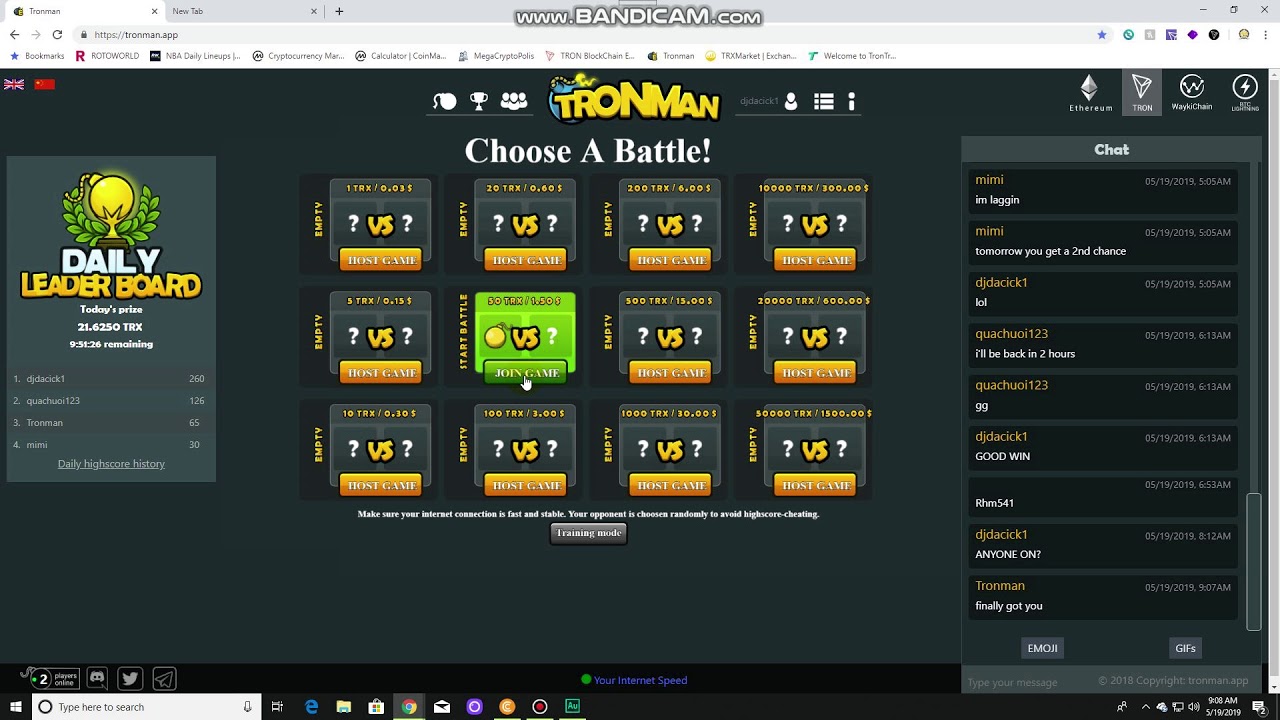TRONMAN.APP #GAMEPLAY WITH Commentary by #CrytpoCickTRON #tron #dapp