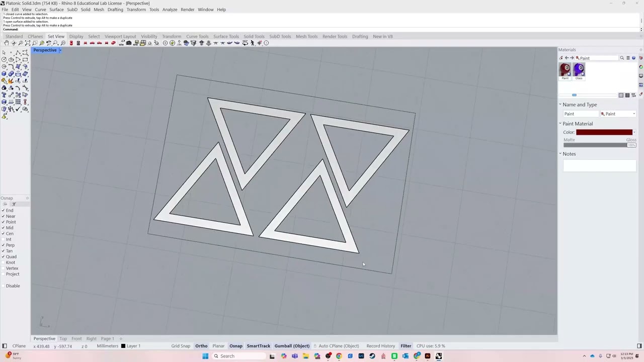 Rhino 3D Unroll Surfaces to Laser Cut.