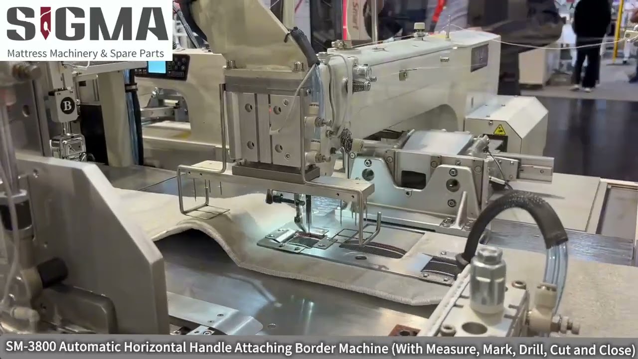 SM-3800 Automatic horizontal handle attaching border machine(with measure, mark, drill, cut & close)