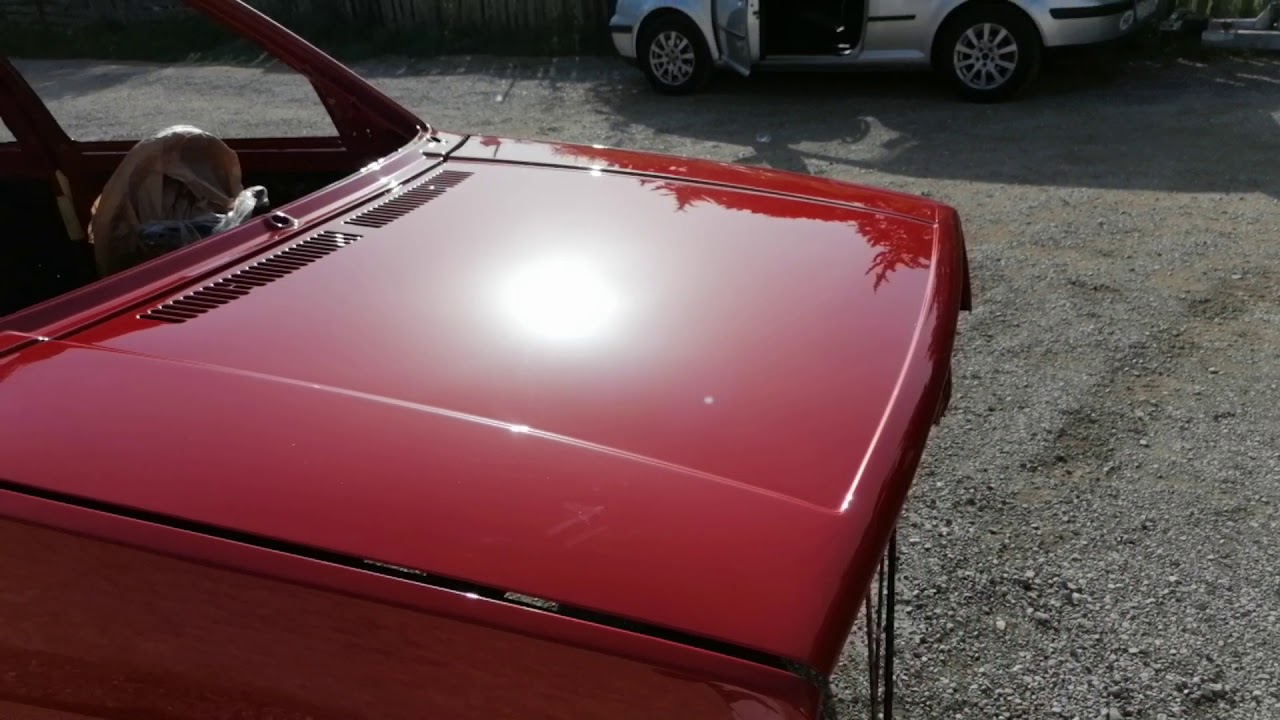 Golf MK2 White to Tornado Red re paint
