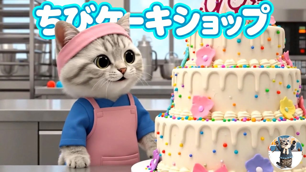 【ちび猫の日常】ようこそ！ケーキ屋さんのスタッフ、ちび猫の一日🐱🎂