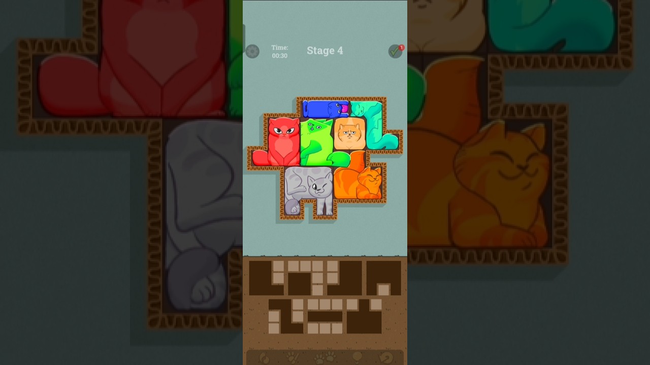 Puzzle Cats Game 🐈 4 #puzzlecats #shorts