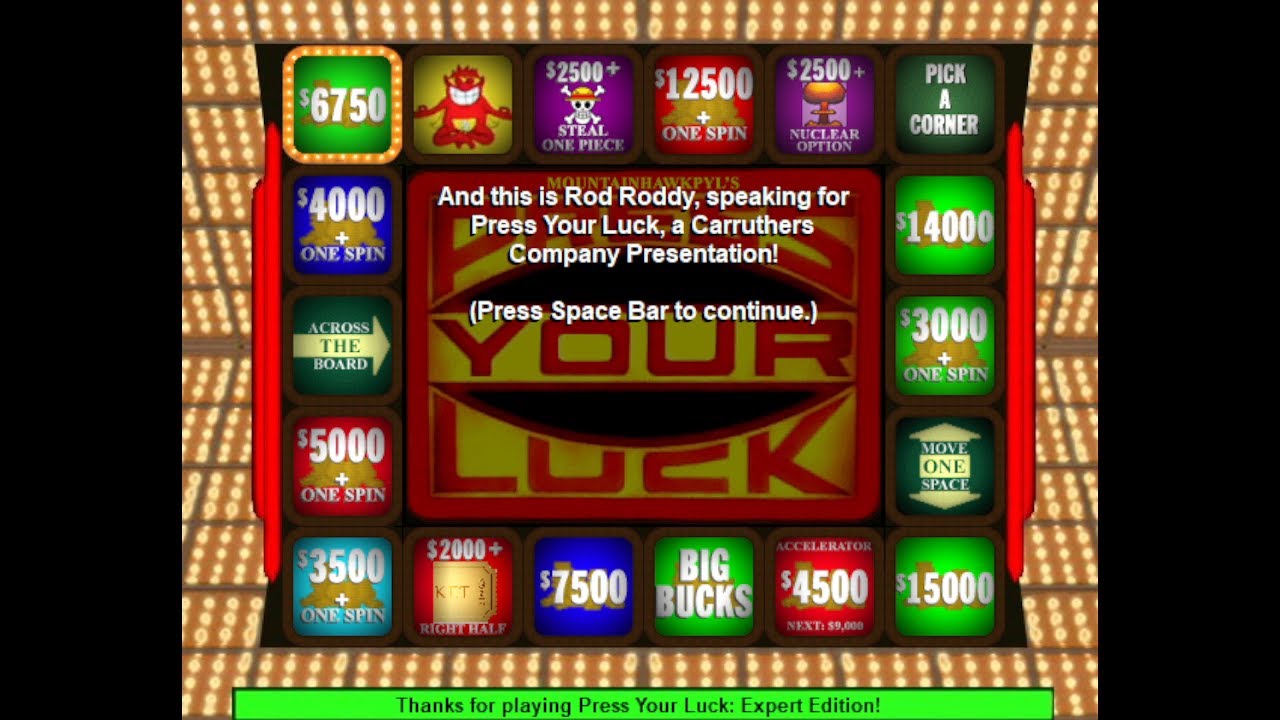 $1,000,000 Press Your Luck - Season 2 Episode 28 - Semifinal Game 2