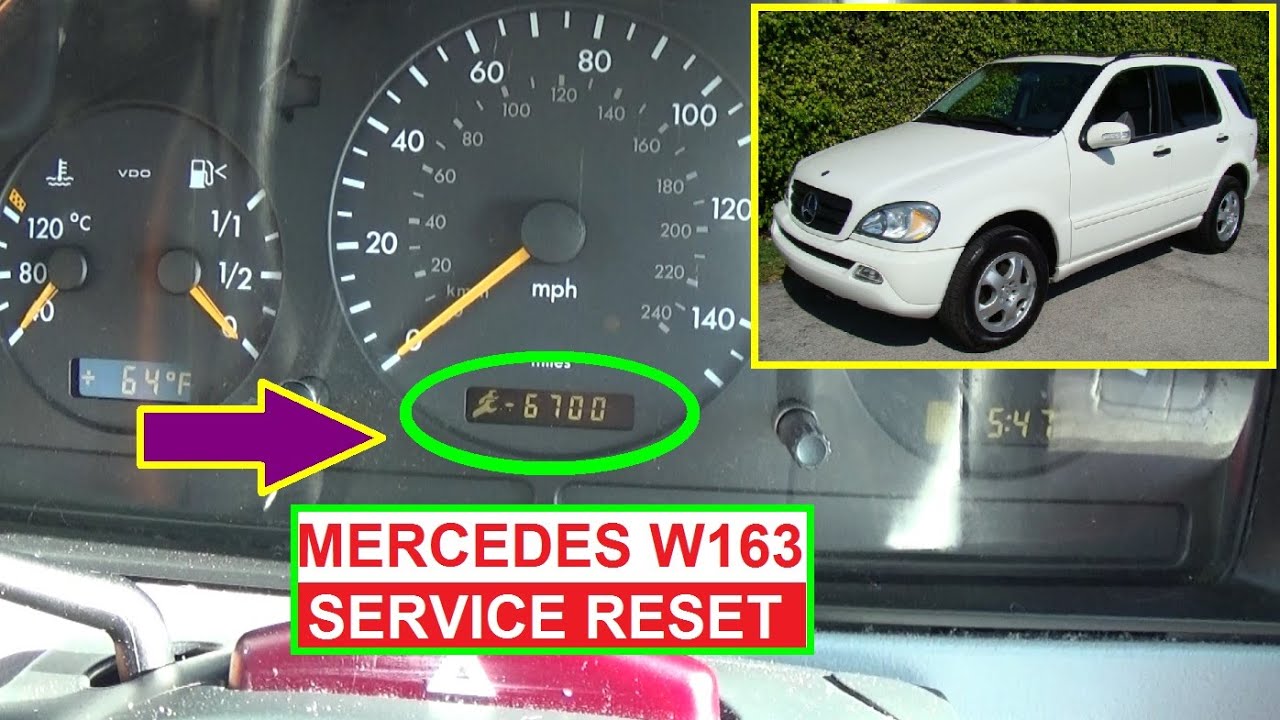 Mercedes w163 Сброс сервисного обслуживания Сброс срока службы масла на ML320 ML430 ML350 ML500 M...