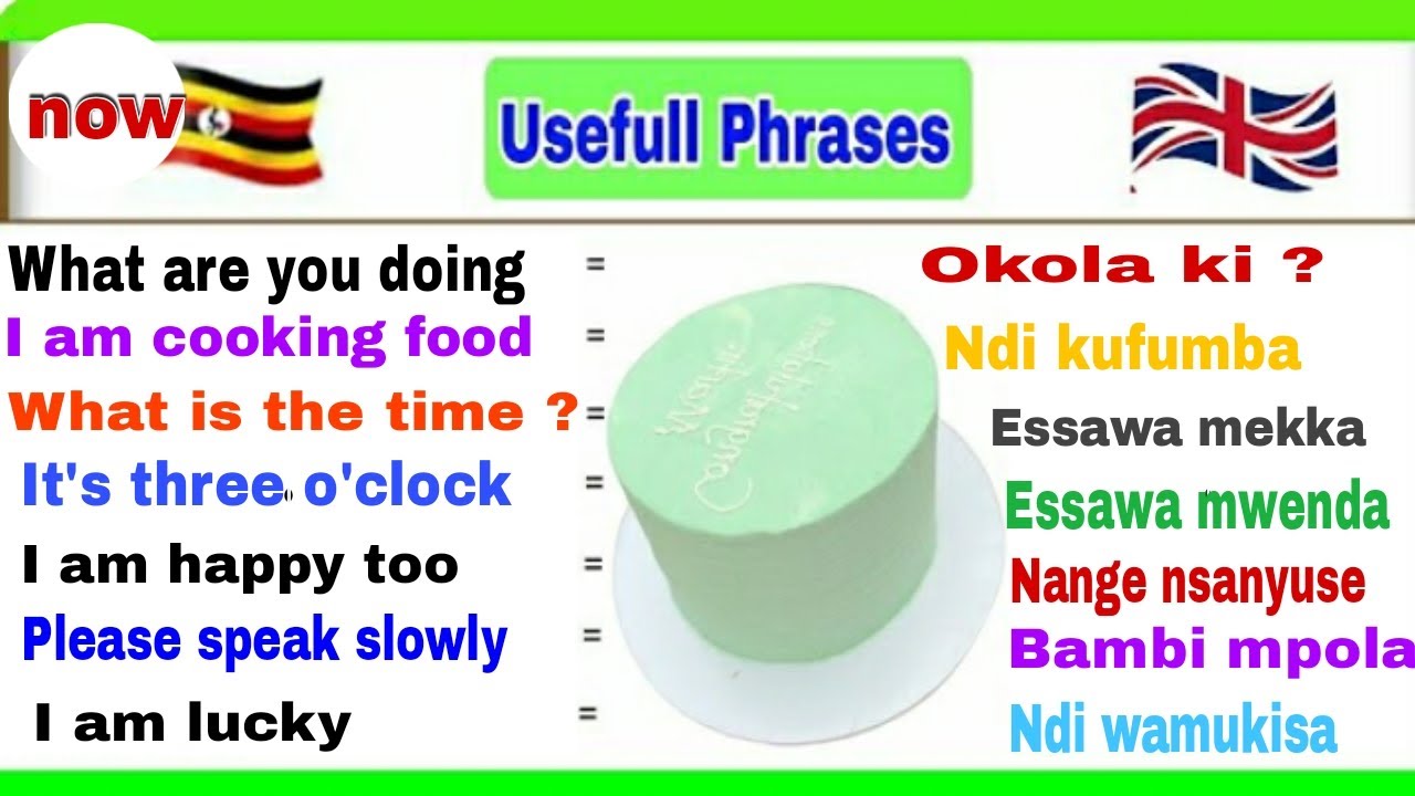 SENTENCES TO KNOW. :🇬🇧 EMBOOZI ZOKUMANYA🇰🇪✅🍣. #luganda #english #educational