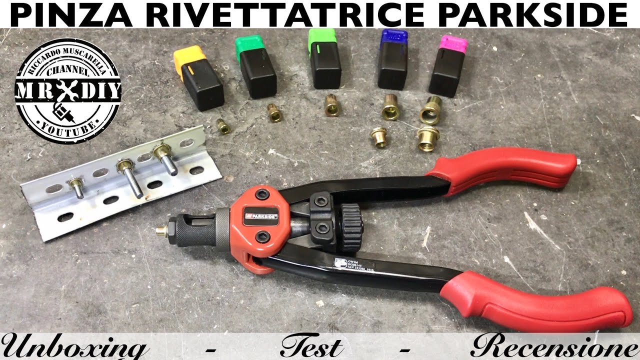 Pinza rivettatrice per boccole filettate, Parkside lidl.