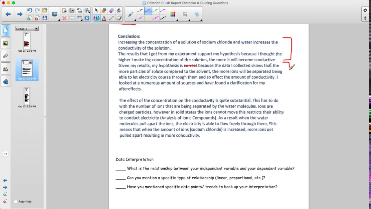 Criterion C Lab Report Exemplar
