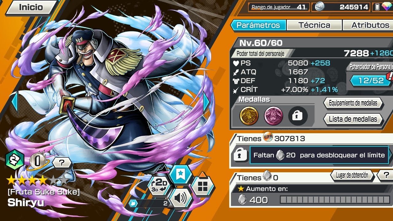 Shiryu post buff gameplay one piece bounty rush