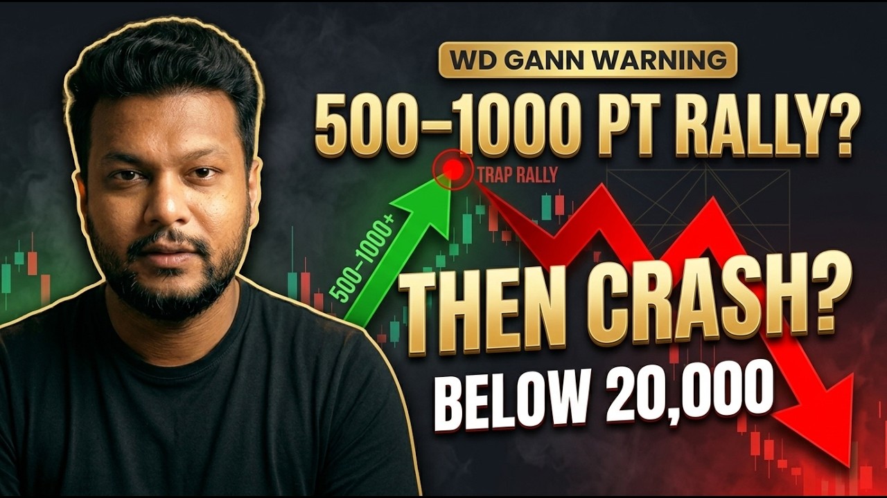 WD Gann Warning: Nifty Could Rally 500&ndash;1000 Points Before a Final Crash Below 20,000