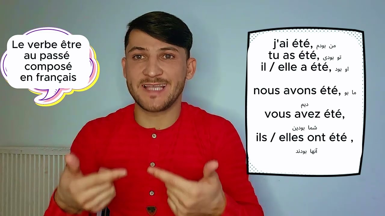 Le verbe être au présent, futur simple, au passé composè en français/ صرف فعل بودن در سه زمان متفاوت