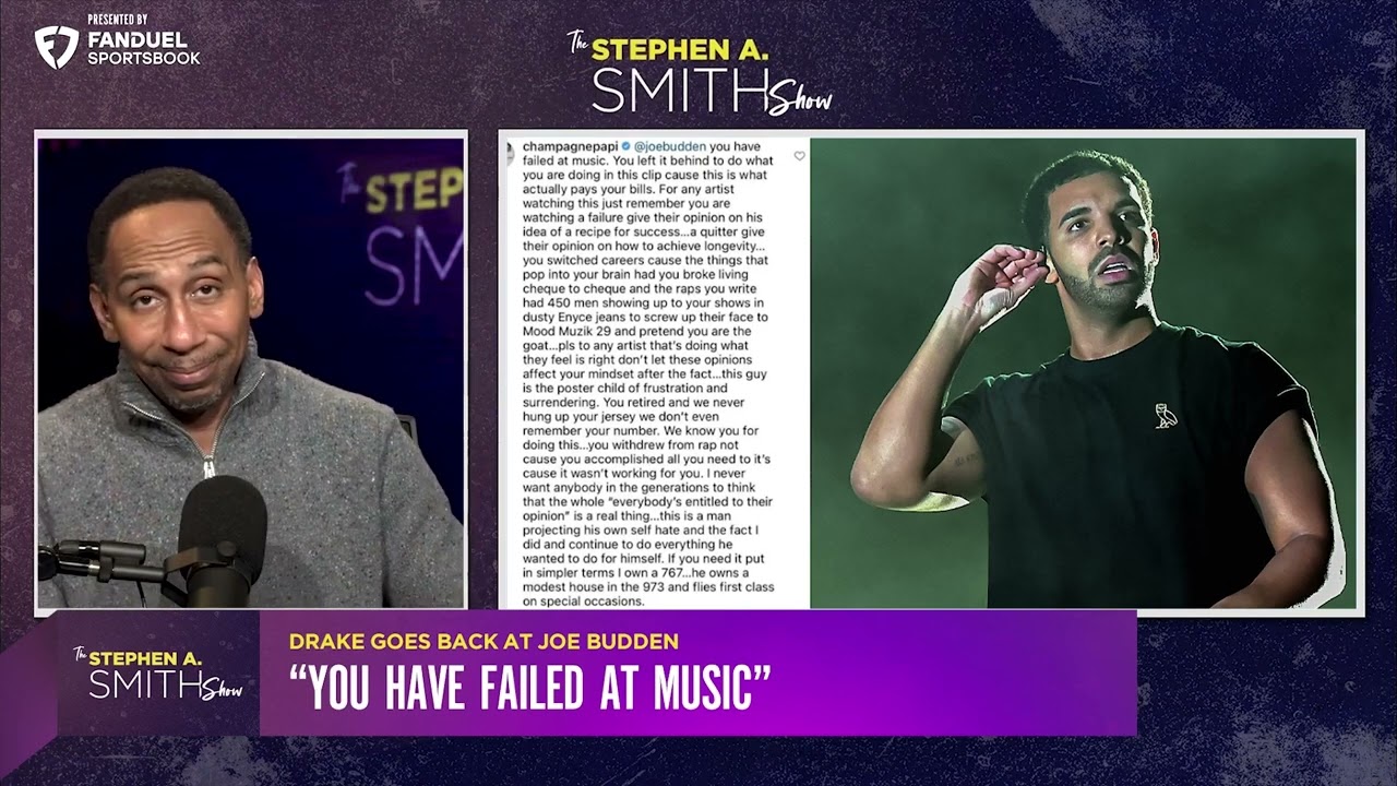 “Drake is on another level” Stephen A. Smith breaks down Joe Budden vs Drake beef