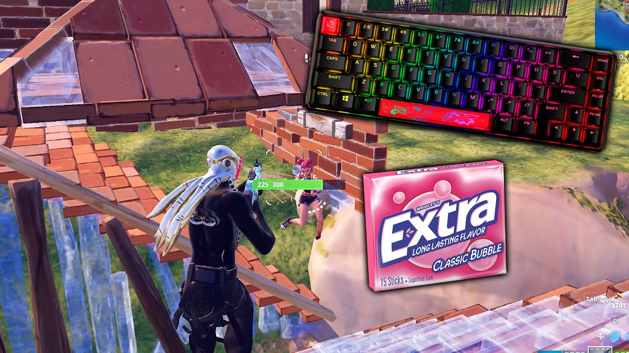 [ASMR] Ranked Fortnite Gum Chewing (Whispering and Keyboard Sounds)