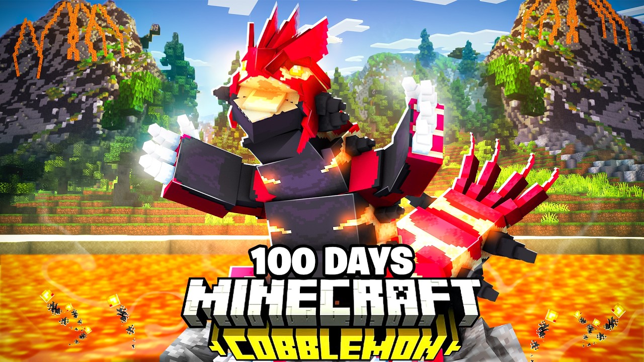 I Spent 100 DAYS as a TEAM MAGMA TRAINER Pokémon Minecraft VS my Rival! (Duos Cobblemon)