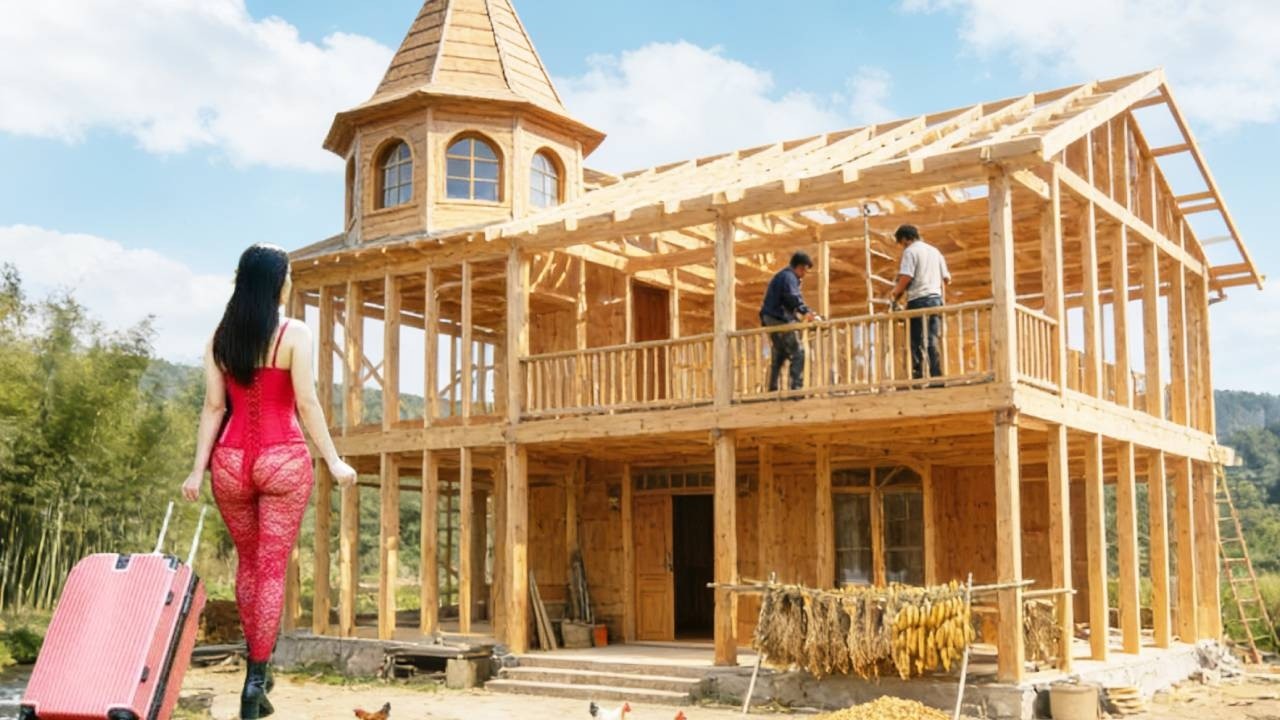 After eight months of work, a man finally transformed a 200-year-old house into a country mansion.
