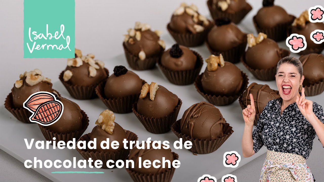 Variedad de Trufas de chocolate con leche