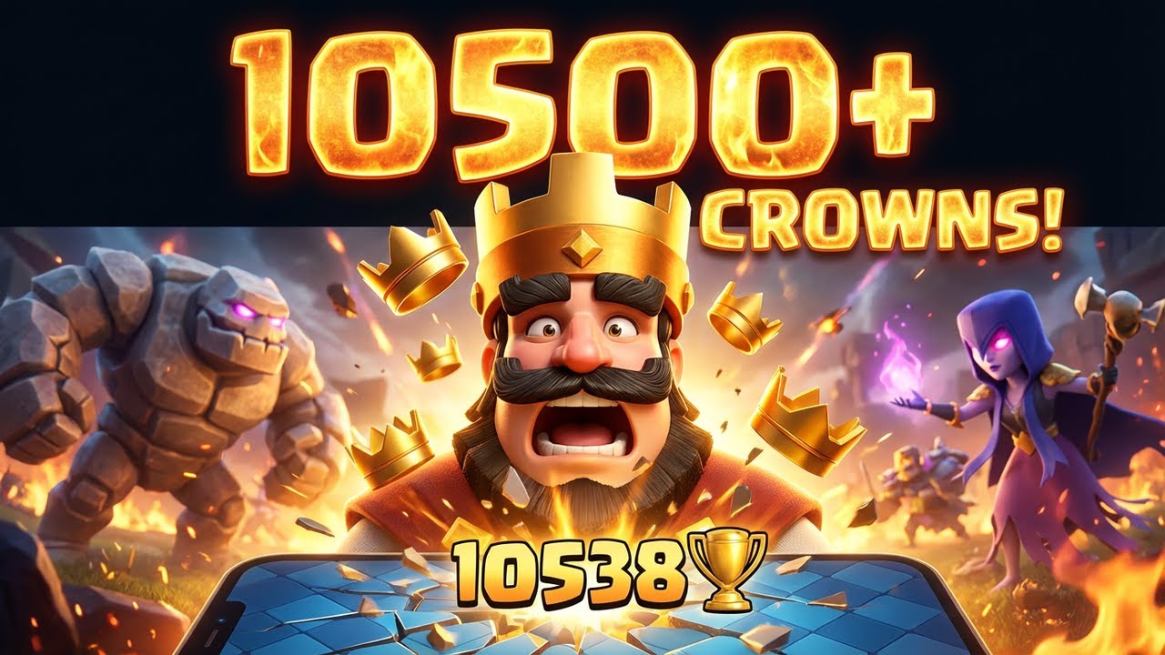 First Battle 10500+ Crowns in @ClashRoyale 
