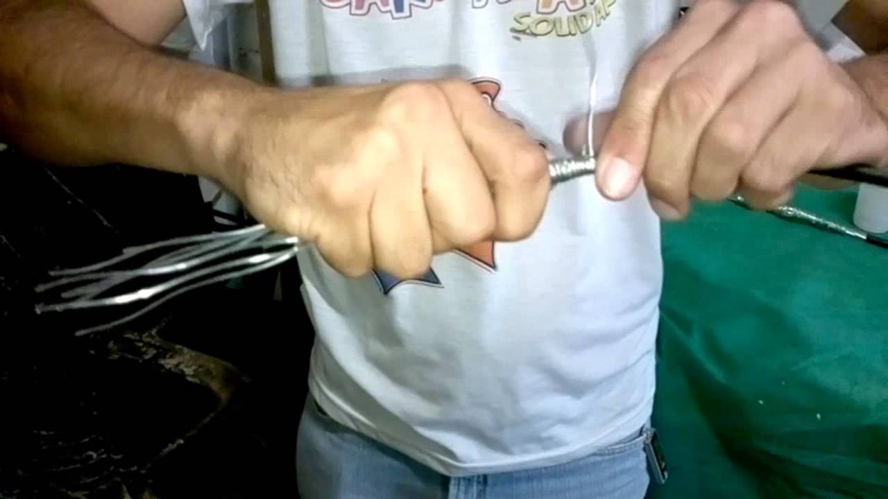 Como emendar um cabo rígido.