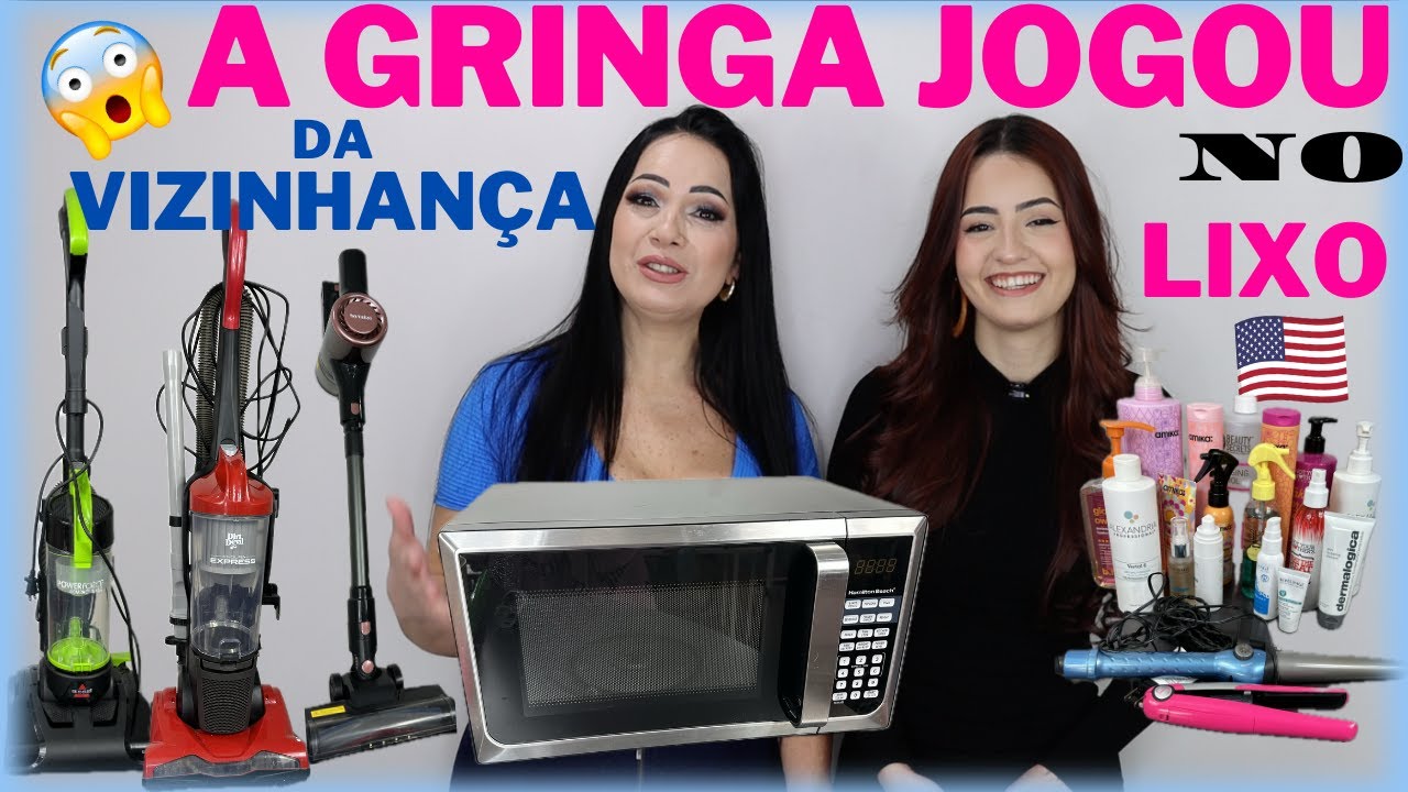 A gringa jogou tudo fora!😱No lixo da vizinhança aqui nos Estados Unidos! 🇺🇸Esse lixo ta um luxo!