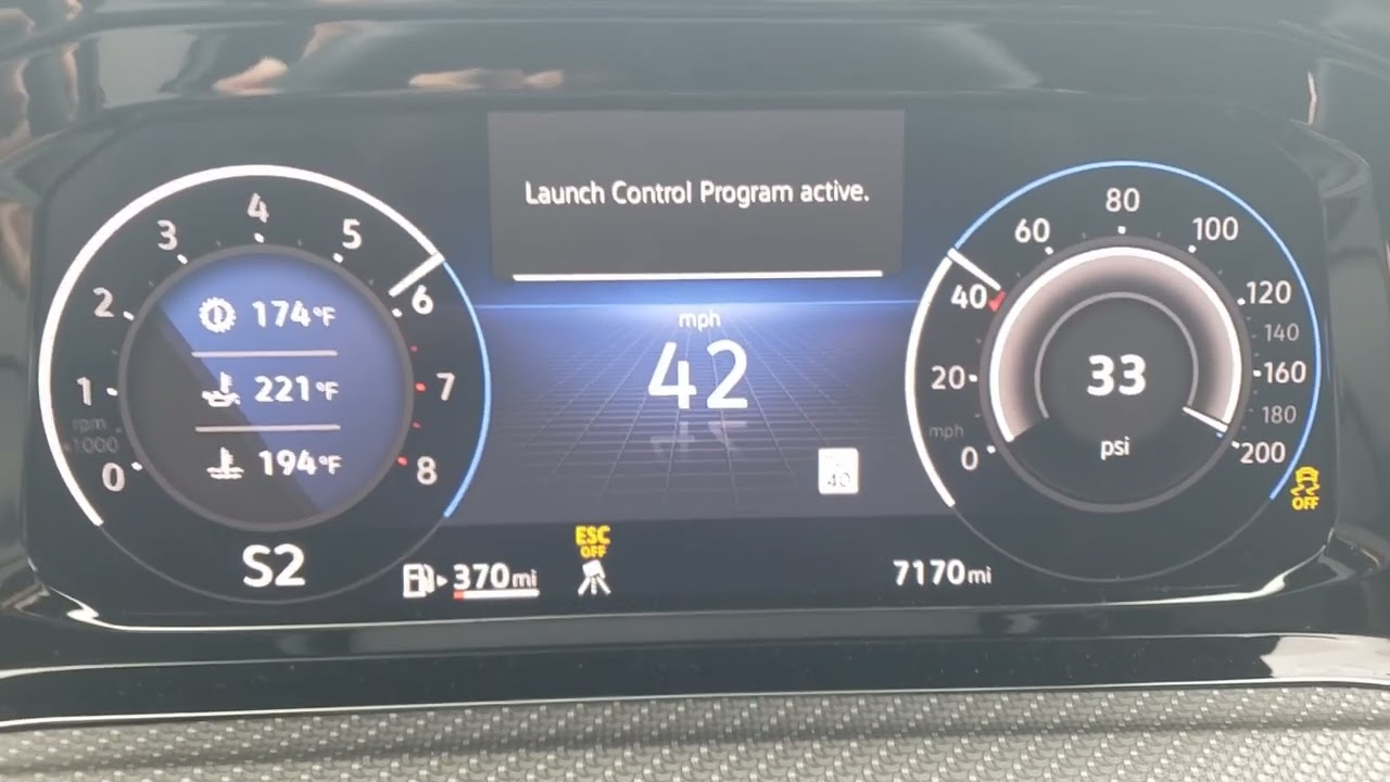 2022 Golf R 0-60 Launch Control