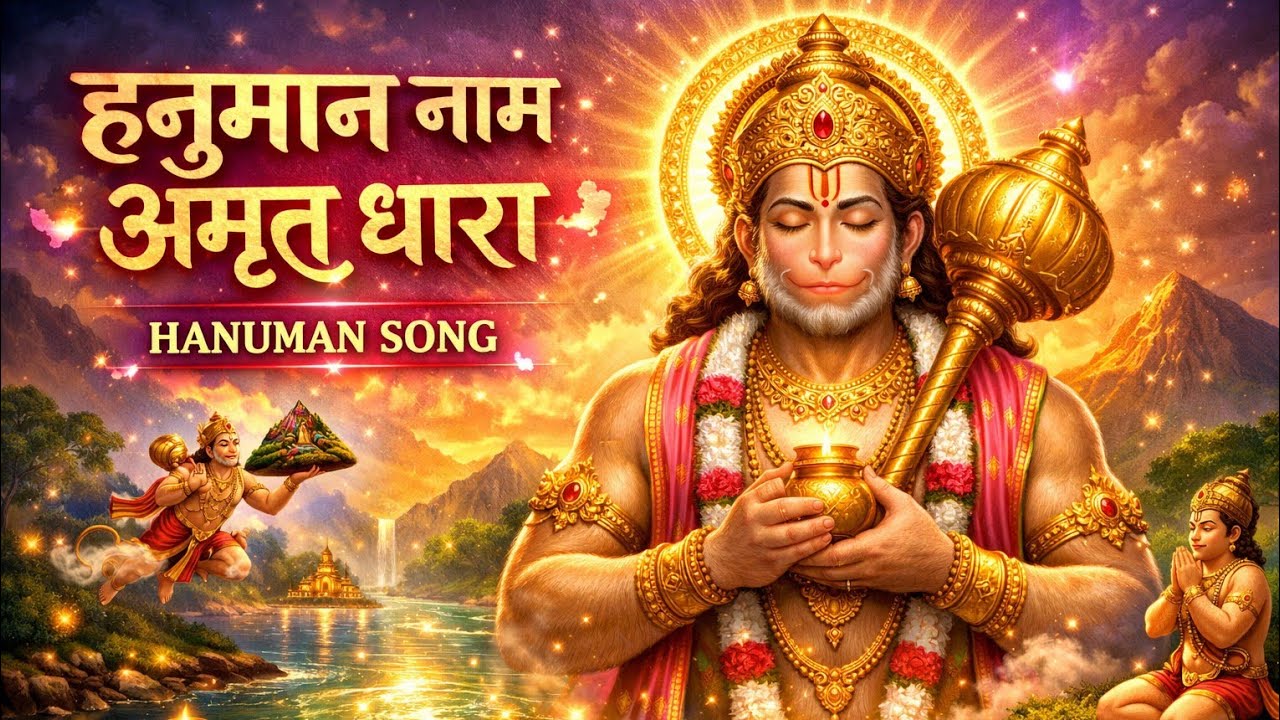 🤗 हनुमान नाम अमृत धारा 💖। हनुमान भजन 🎶। Hanuman Song। Ram Bhakt। #ram #hanuman #viral #hanumanji राम
