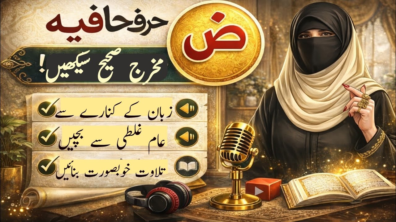 حرف حافیہ کیسے ادا کریں؟ | حرف ض کا مخرج اور صفات | تجوید آسان طریقہ |مثانی قرآن ایجوکیشن|